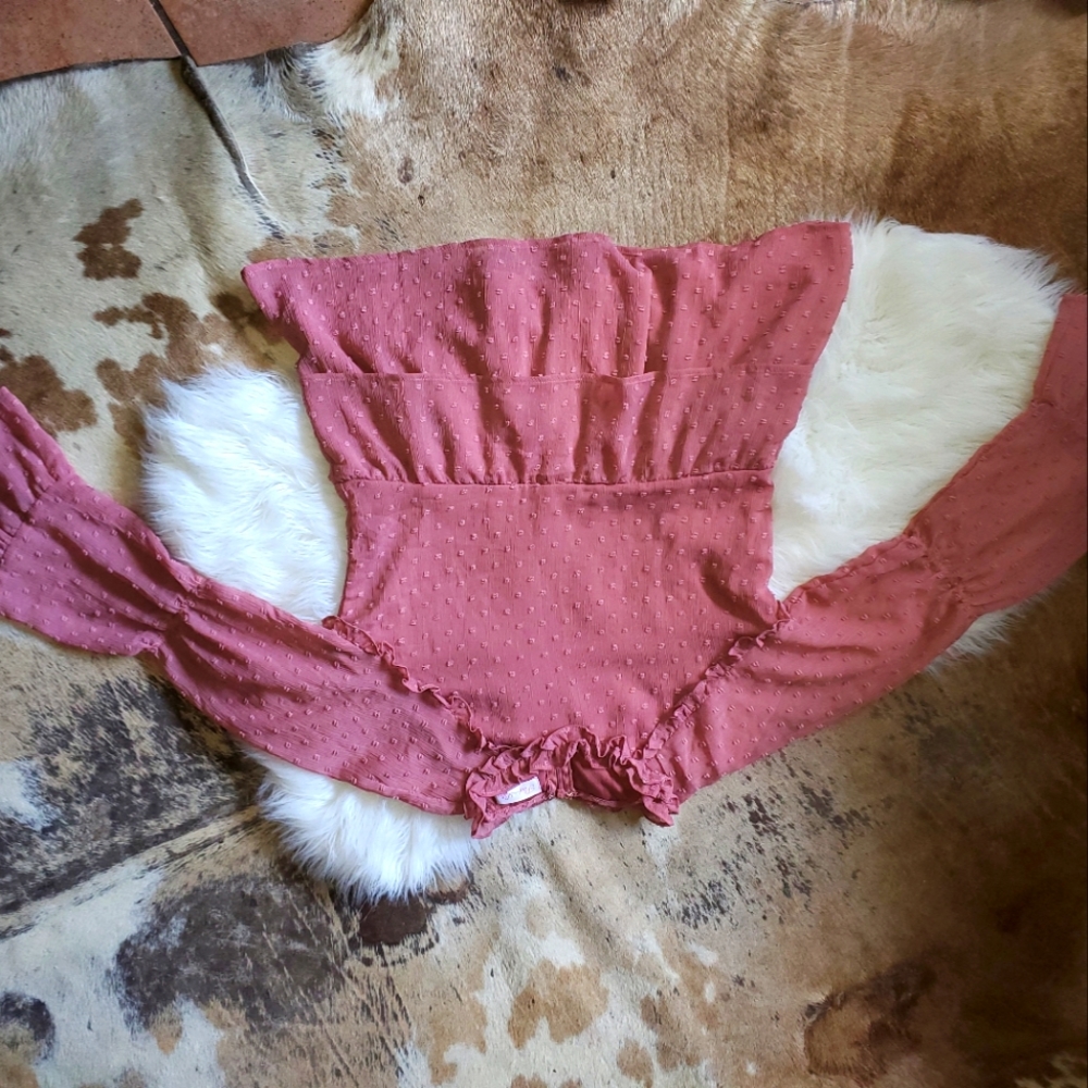 Pink Lily flared sleeve Blouse
